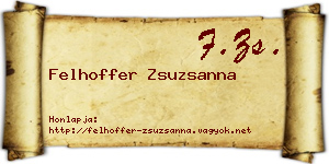 Felhoffer Zsuzsanna névjegykártya